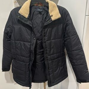 Black lands end puffer jacket